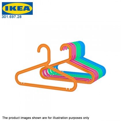 IKEA BAGIS Children's coat-hanger, assorted colours mixed colours 1 pack 8 pieces IKEA BAGIS Children's coat-hanger, assorted colours mixed colours 1 pack 8 pieces